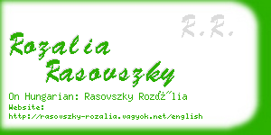 rozalia rasovszky business card